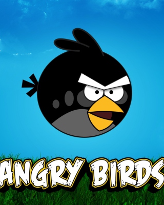 Angry Birds Black papel de parede para celular para Nokia Asha 309