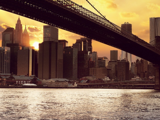 Das Brooklyn Bridge Wallpaper 640x480