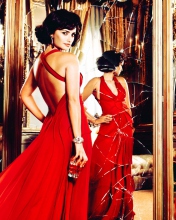 Penelope Cruz In Glamorous Red Dress wallpaper 176x220