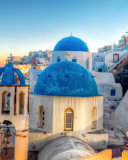 Das Greece, Santorini Wallpaper 128x160