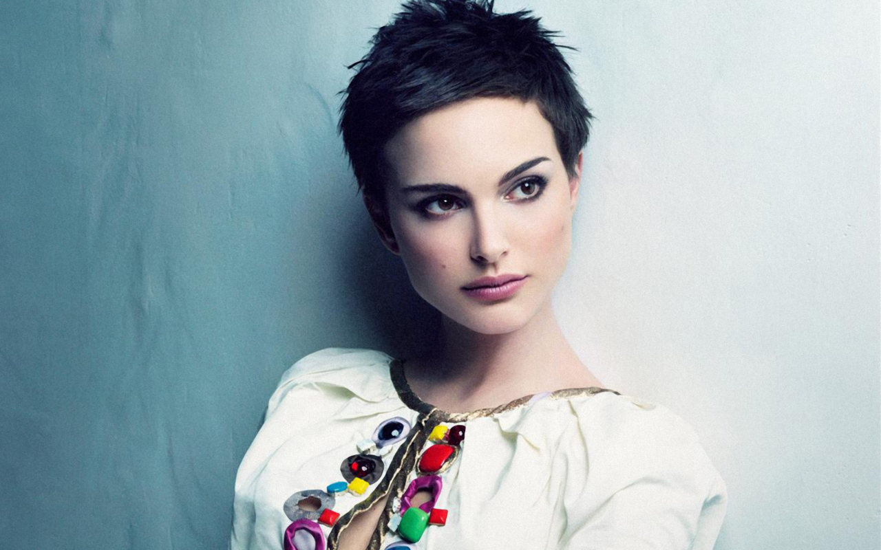 Natalie Portman Short Hair wallpaper 1280x800