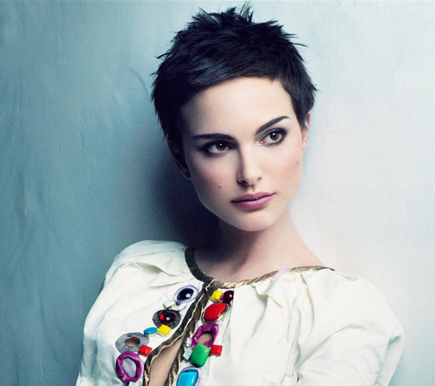 Das Natalie Portman Short Hair Wallpaper 1440x1280