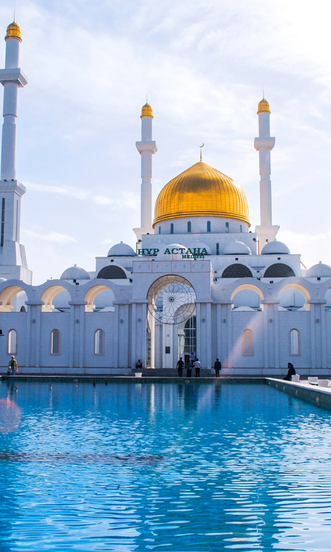 Обои Mosque in Astana 480x800
