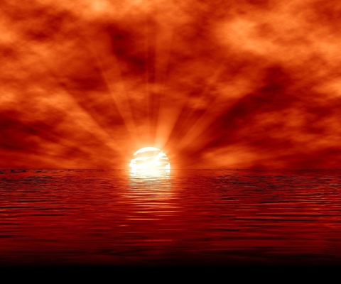 Red Sunset wallpaper 480x400