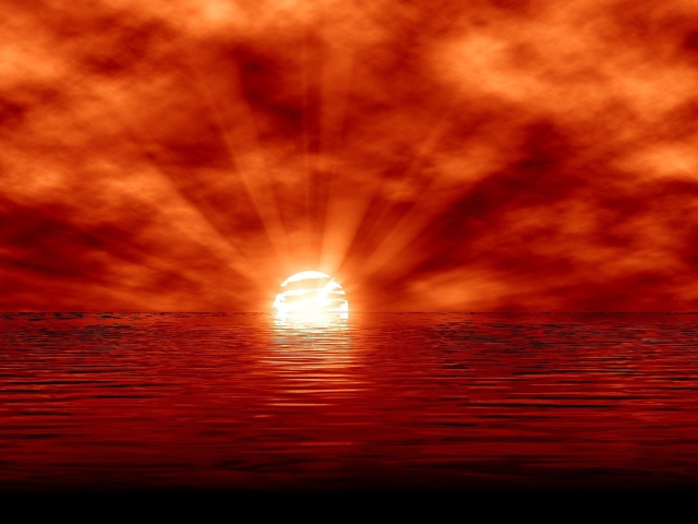 Das Red Sunset Wallpaper 640x480