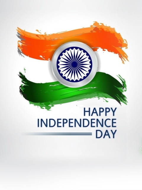 Обои Independence Day India 480x640