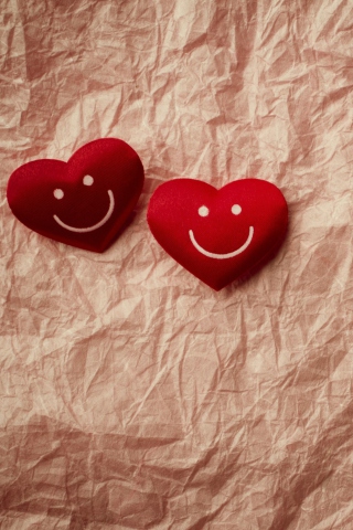 Das Smiling Hearts Wallpaper 320x480