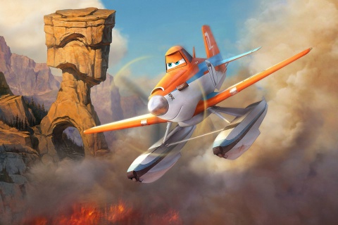 Das Planes Fire and Rescue 2014 Wallpaper 480x320
