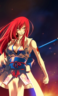 Fairy Tail - Erza Scarlet wallpaper 240x400