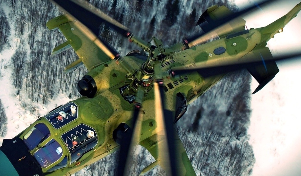Screenshot №1 pro téma Military helicopter, Kamov Ka 50, Ka 52 Alligator 1024x600