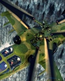 Military helicopter, Kamov Ka 50, Ka 52 Alligator wallpaper 128x160