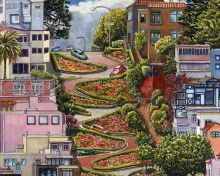 Обои Lombard Street in San Francisco 220x176