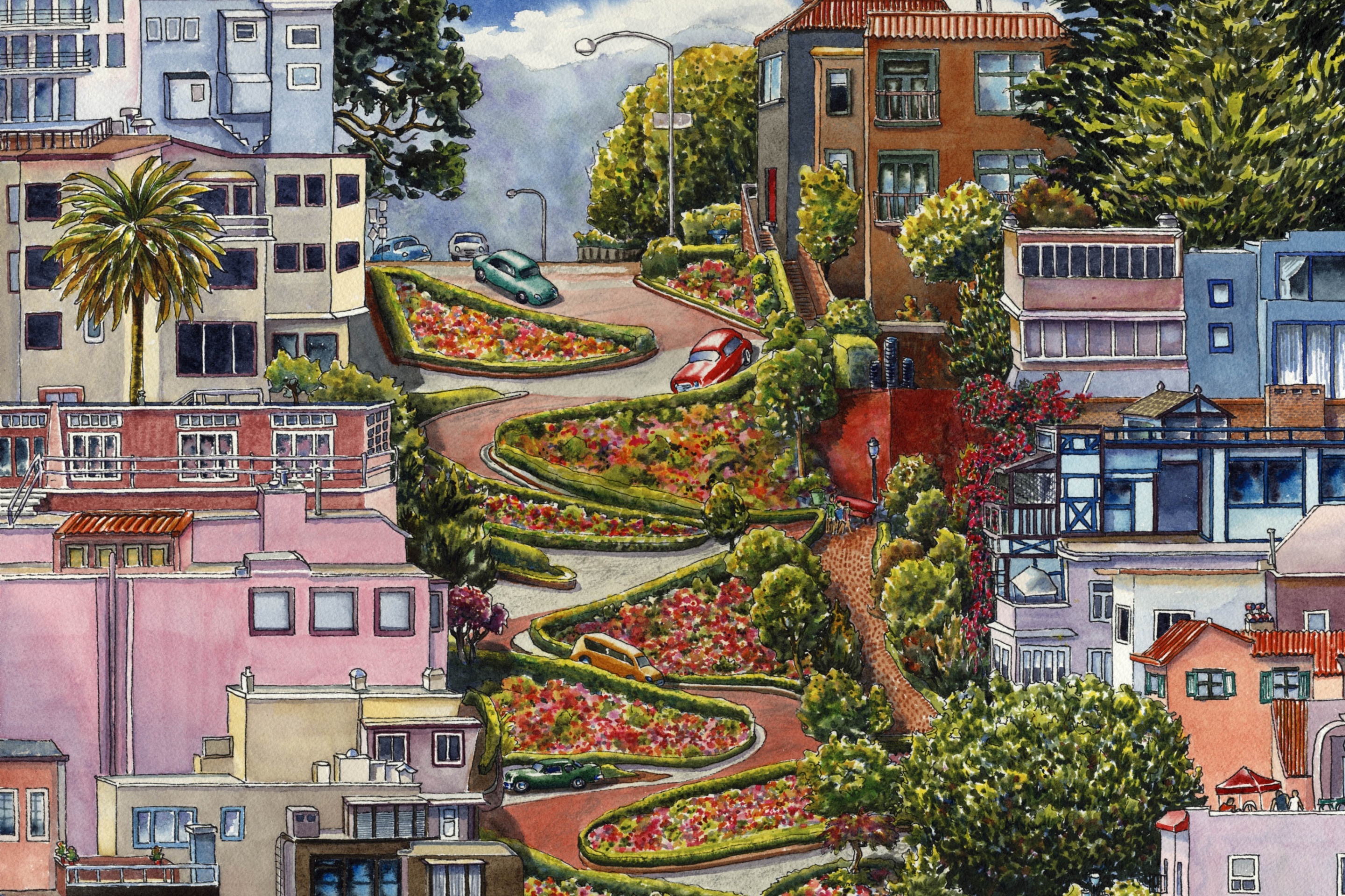 Sfondi Lombard Street in San Francisco 2880x1920