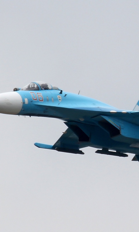 Обои Sukhoi Su 27 Flanker 480x800