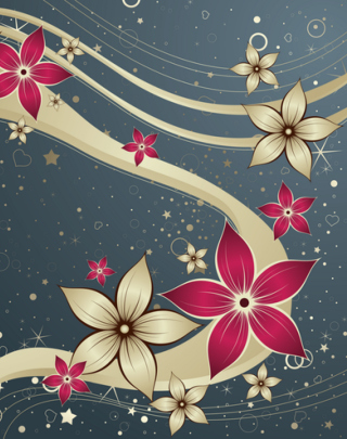 Drawn Flowers - Fondos de pantalla gratis para HTC Titan