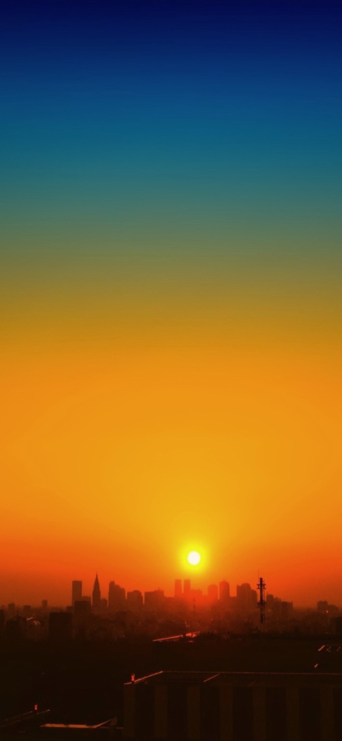 Sunset Over Town wallpaper 1170x2532