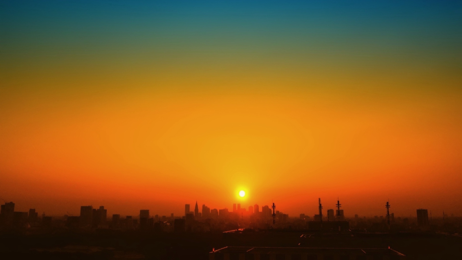 Sunset Over Town screenshot #1 1600x900