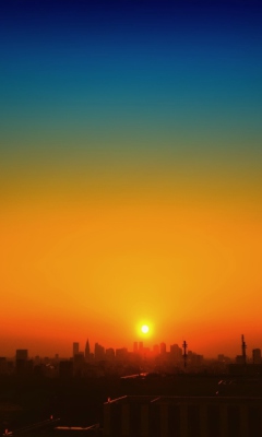 Sunset Over Town wallpaper 240x400