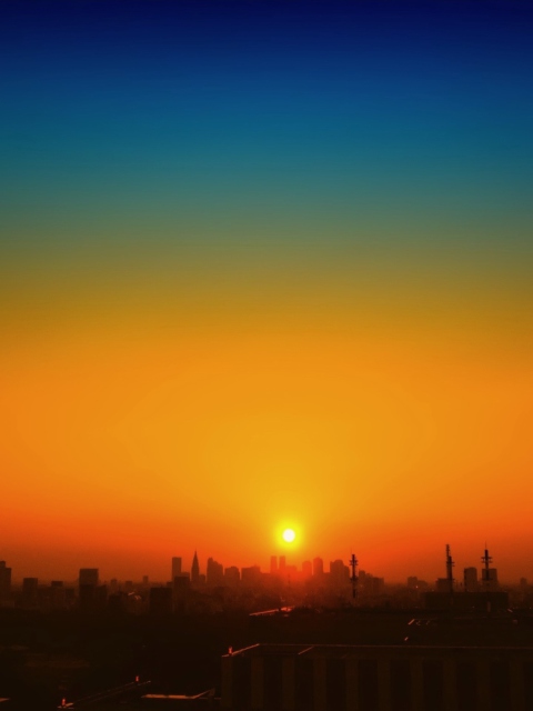 Sunset Over Town screenshot #1 480x640