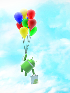 Android Balloon Flight wallpaper 240x320