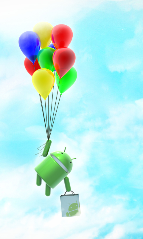 Android Balloon Flight wallpaper 480x800