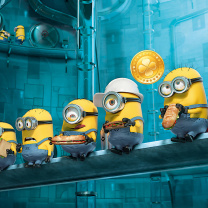 Fondo de pantalla Minions at Work 208x208