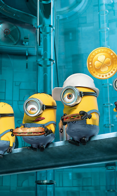 Das Minions at Work Wallpaper 240x400