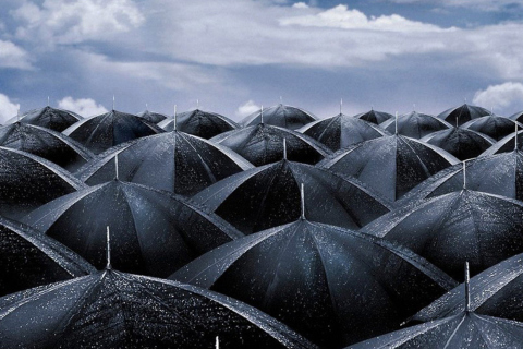 Umbrellas wallpaper 480x320