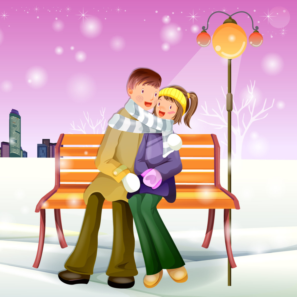 Romantic Winter wallpaper 1024x1024