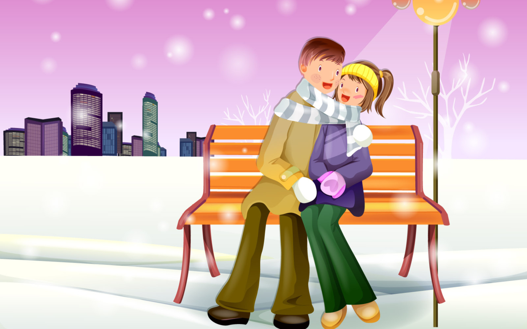 Fondo de pantalla Romantic Winter 1680x1050