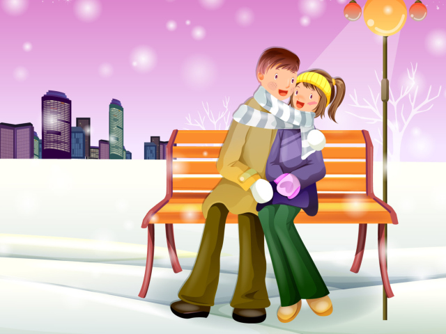Das Romantic Winter Wallpaper 640x480
