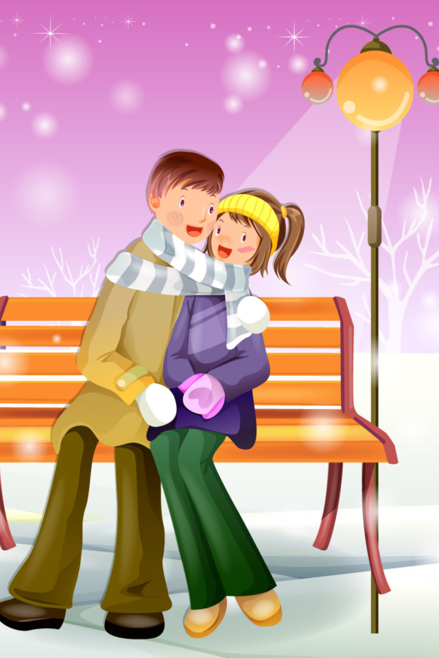 Обои Romantic Winter 640x960
