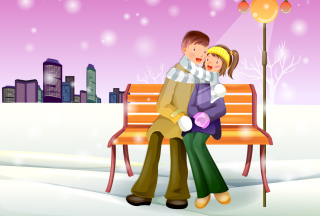 Romantic Winter Background for Android, iPhone and iPad