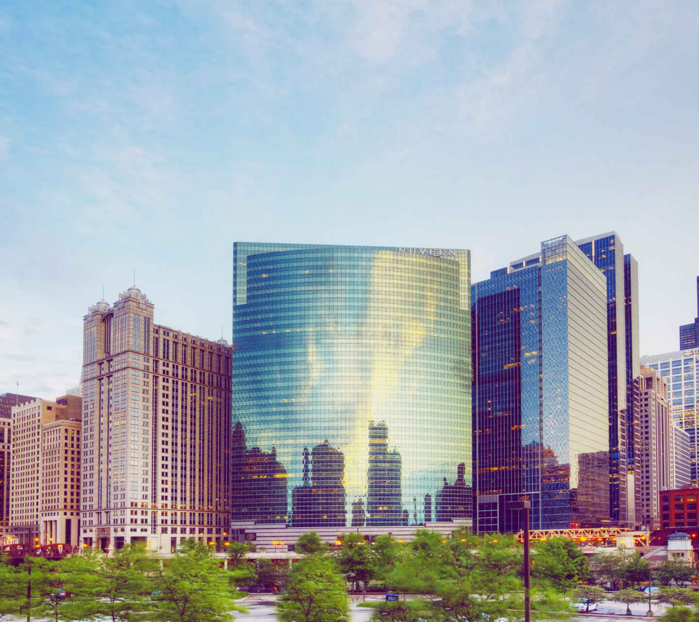 Das Chicago Skyscrappers Wallpaper 1440x1280