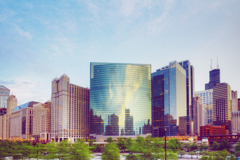 Das Chicago Skyscrappers Wallpaper 480x320