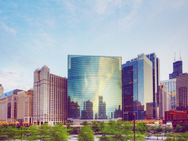 Das Chicago Skyscrappers Wallpaper 640x480