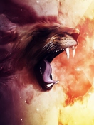 Fondo de pantalla Roaring Lion 132x176