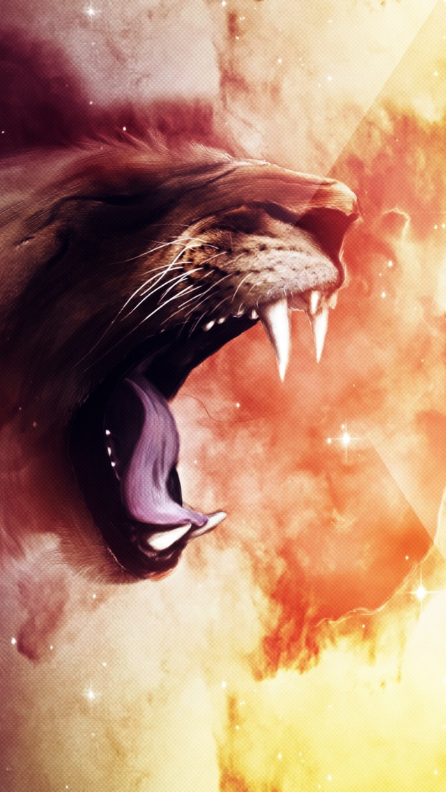 Sfondi Roaring Lion 640x1136