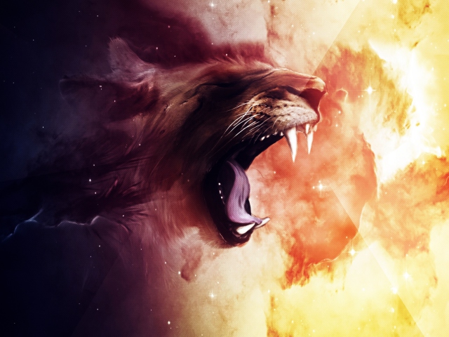 Roaring Lion wallpaper 640x480