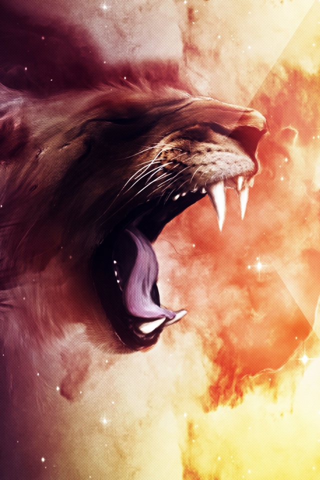 Roaring Lion wallpaper 640x960