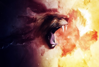 Roaring Lion Background for Android, iPhone and iPad