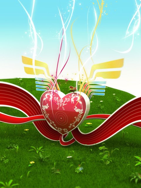 Das Nice Heart Wallpaper 480x640