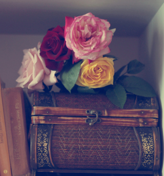 Flowers And Vintage Box sfondi gratuiti per iPad Air