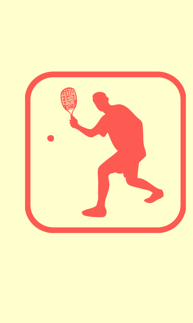 Обои Squash Game Logo 768x1280