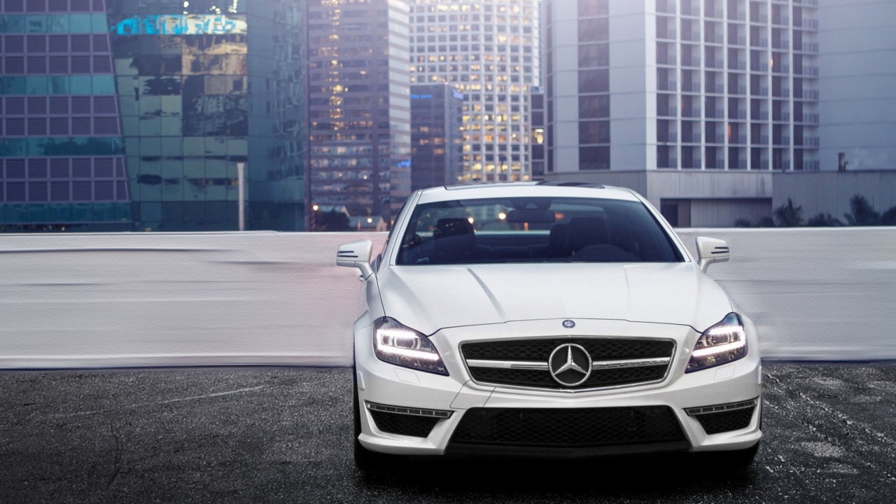 Fondo de pantalla White Mercedes Benz Cls 1280x720