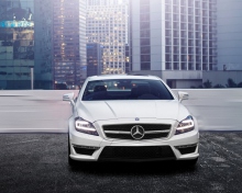 Das White Mercedes Benz Cls Wallpaper 220x176