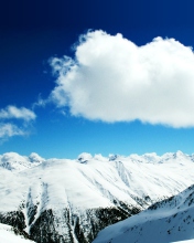Fondo de pantalla White Cloud And Mountains 176x220