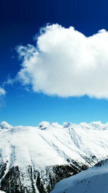 White Cloud And Mountains wallpaper 360x640
