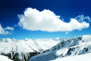 White Cloud And Mountains - Obrázkek zdarma 