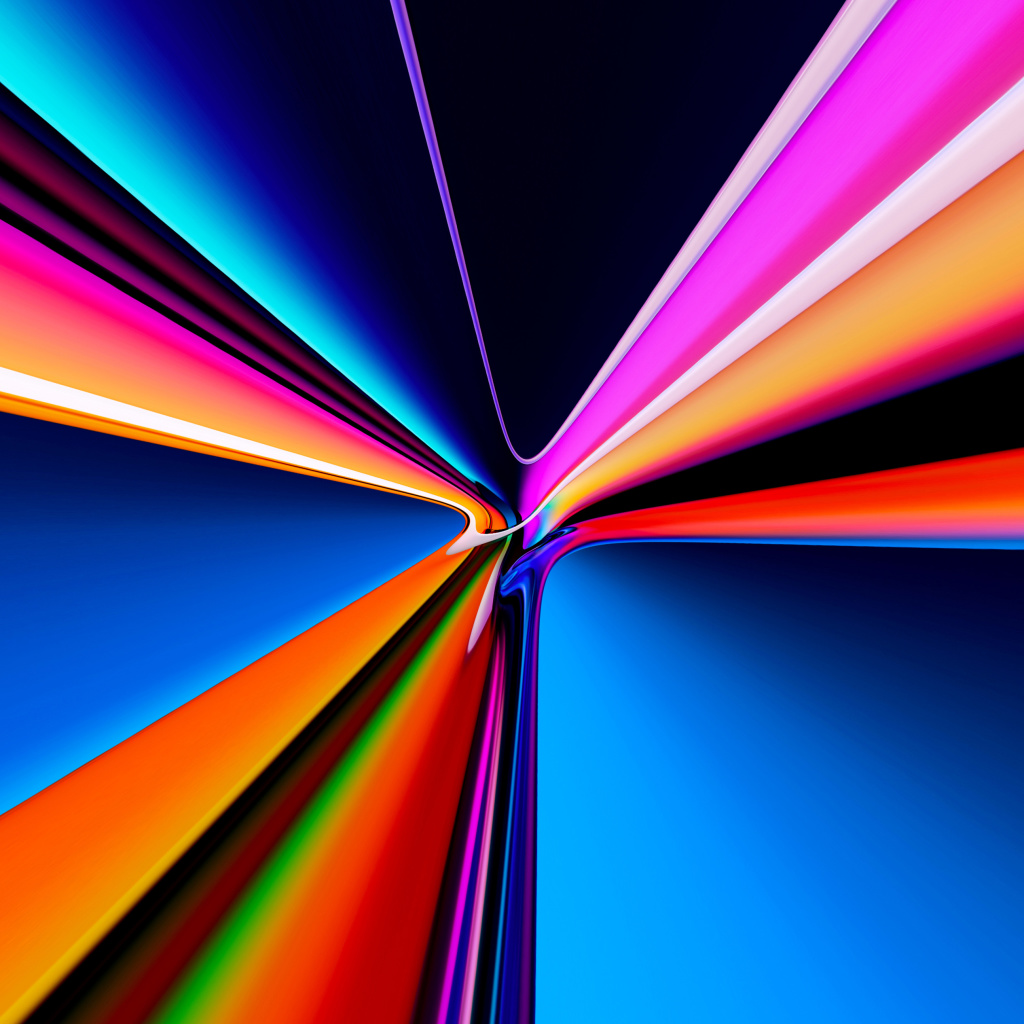 Das Pipes Glowing Colors Wallpaper 1024x1024